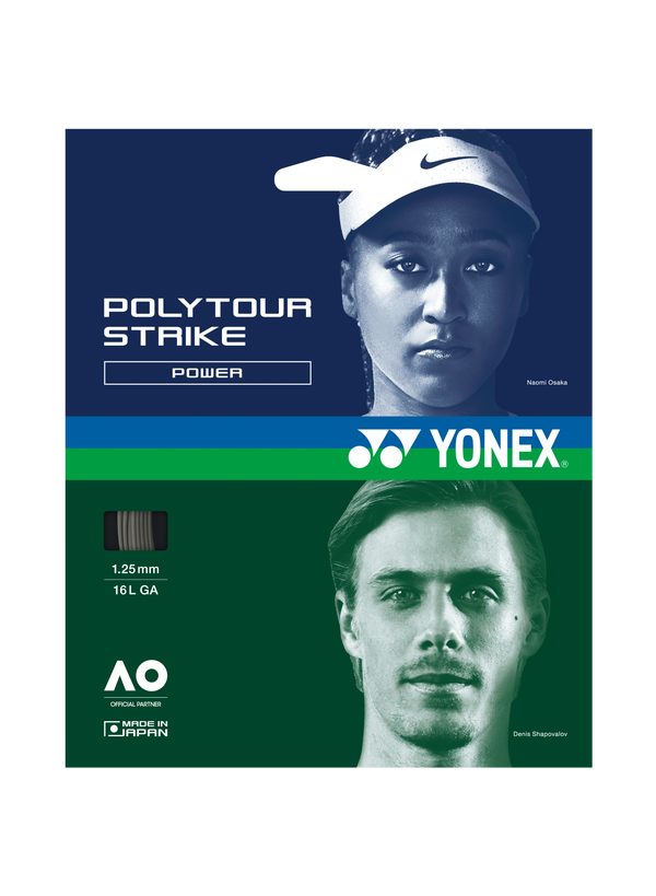YONEX Poly Tour Strike 1.25/125 Tennis String  Set-Iron Gray