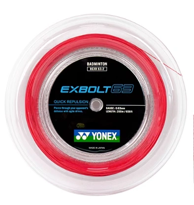YONEX STRING Reel Exbolt 63 Ruby Red (200m coil)