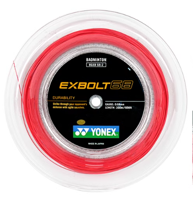 YONEX STRING Reel Exbolt 68 Flash Red (200m coil)