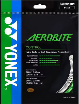 YONEX STRING BG AeroBite White/Green 10M Single Package