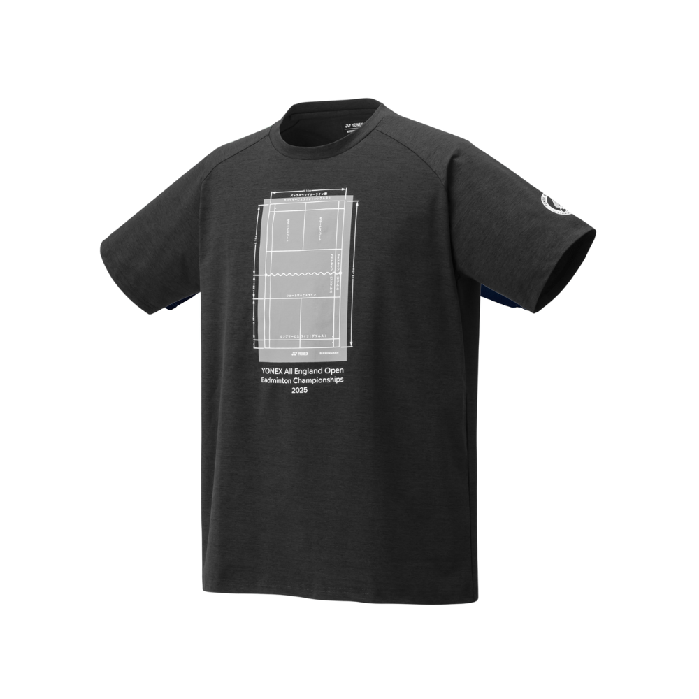 YONEX 2025 All England YOB25001EX SOUVENIR T-SHIRT-DARK GREY