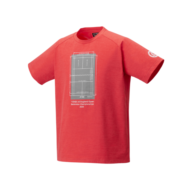 YONEX 2025 All England YOB25001EX SOUVENIR T-SHIRT CORAL RED