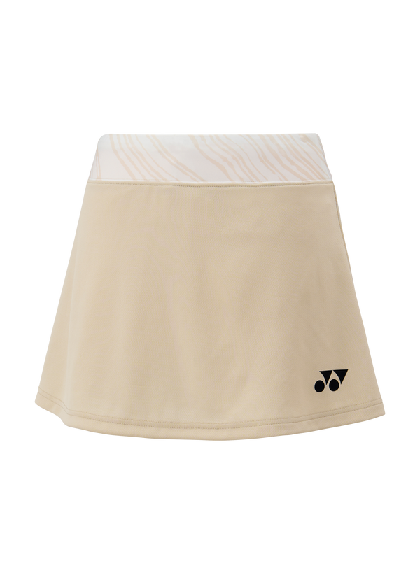 YONEX WOMEN’S SKIRT (WITH INNER SHORTS) YW0054 Ice Beige Color