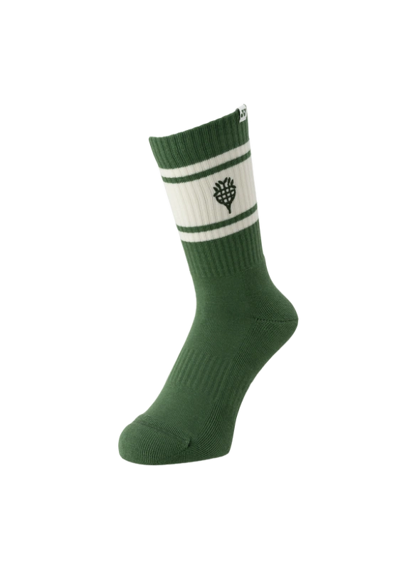 YONEX 19251EX NATURE SERIES SPORT CREW SOCKS-OLIVE GREEN