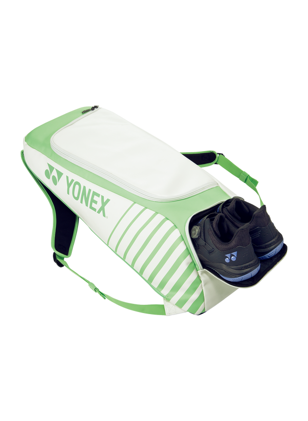 YONEX 2025 BA82422EX Active Racquet Backpack-White/Green Delivery Free