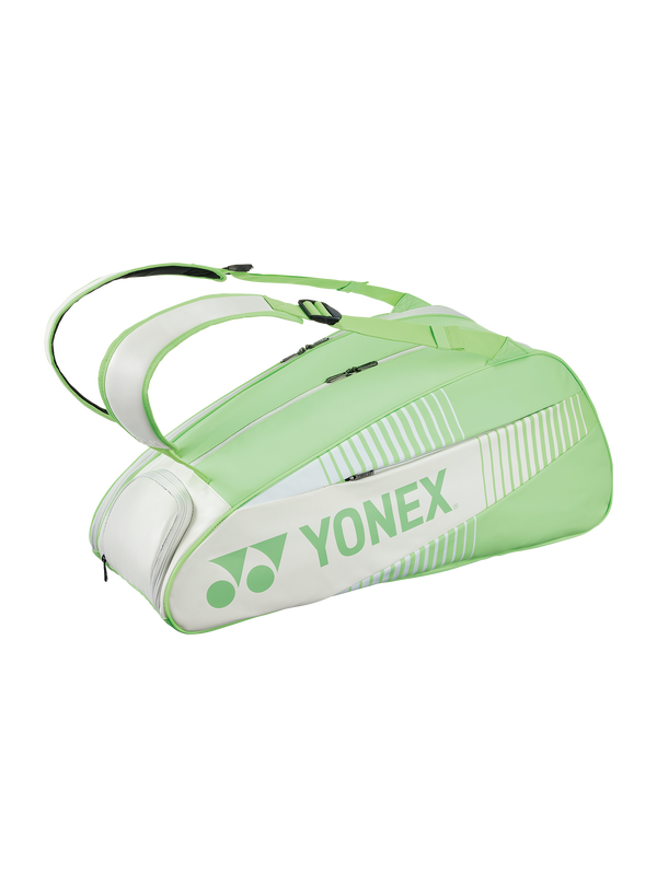 YONEX 2025 BA82426EX Active Racquet Bag  6pcs-White/Green Delivery Free