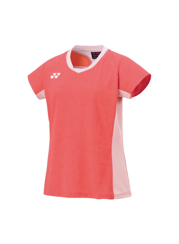 YONEX 20848EX Womens Crew Neck  Shirt-Coral Red