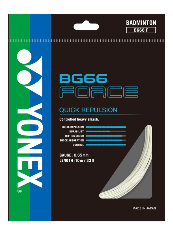 YONEX STRING BG66FORCE  White  Single Package 10M