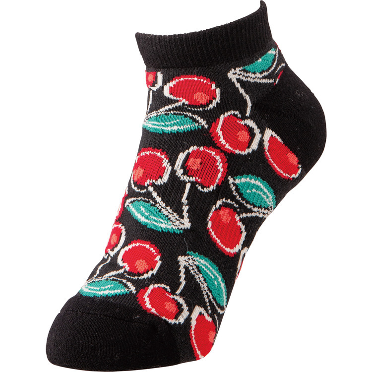 Yonex 29241Y Womens Low-Cut Socks-Black  Purple（22cm-25cm）