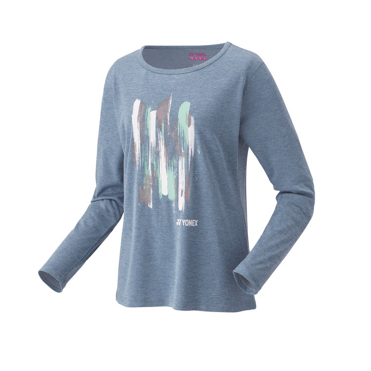 Yonex Women's long sleeve T-shirt. 16813 Felt Blue color