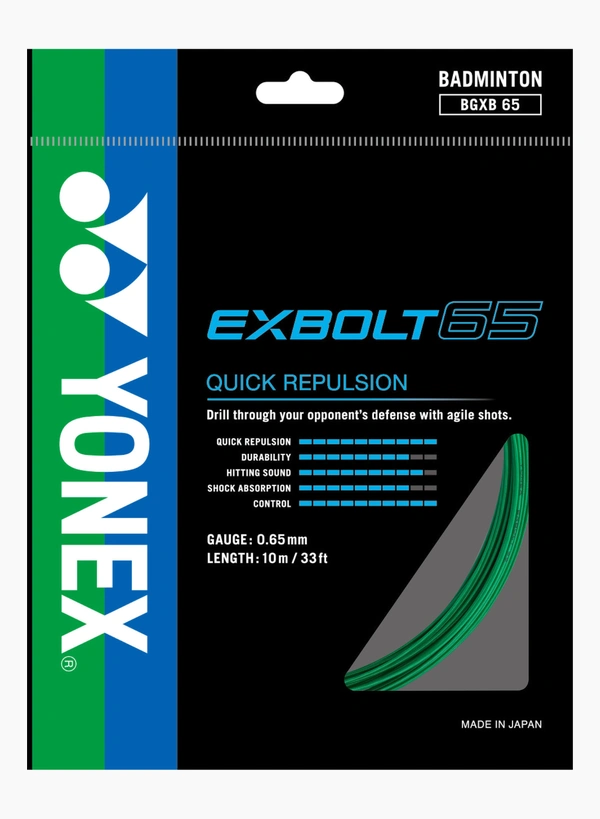 YONEX STRING EXBOLT65 Green color Single Package 10M