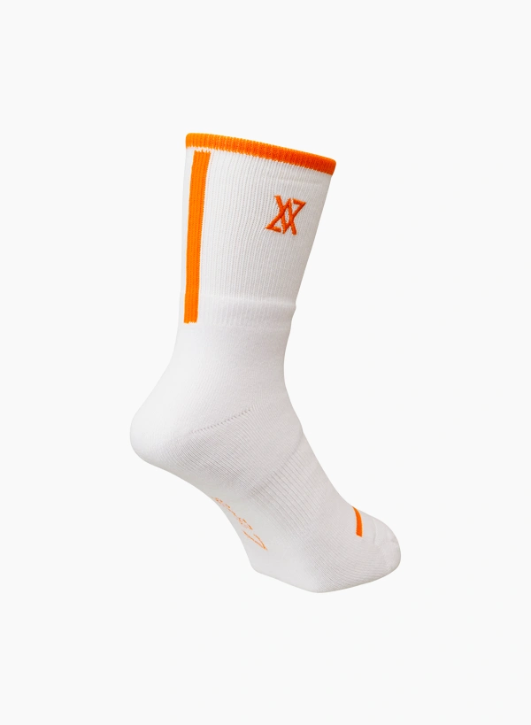 Yonex 19248YX Mens Sport Crew Socks  VA-Flash Orange color  Made in Japan