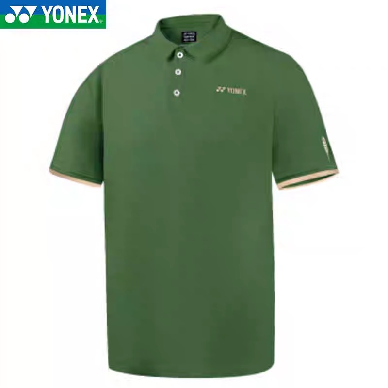 YONEX 10702EX Unisex  Polo Shirt NATURE series Olive Green color