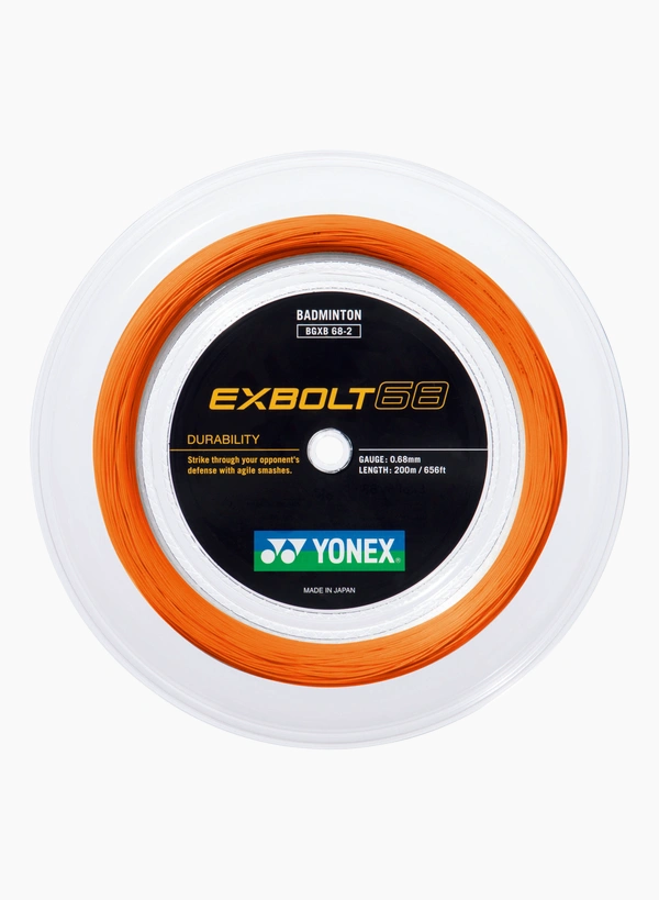 YONEX STRING Reel Exbolt 68 FLASH ORANGE (200m coil)