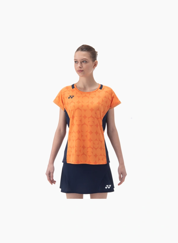 YONEX 20852YX Womens Crew Neck Shirt  High Orange color made in Japan delivery free