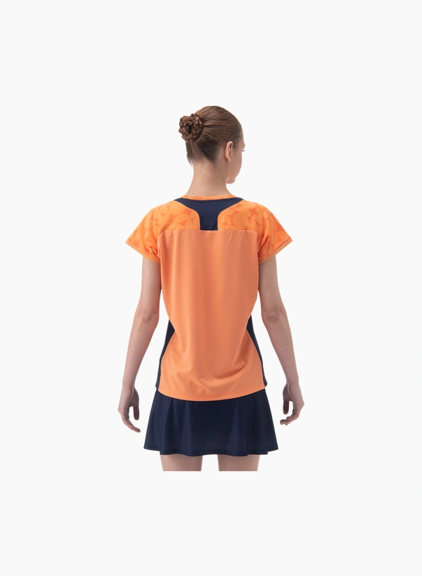 YONEX 20852YX Womens Crew Neck Shirt  High Orange color made in Japan delivery free