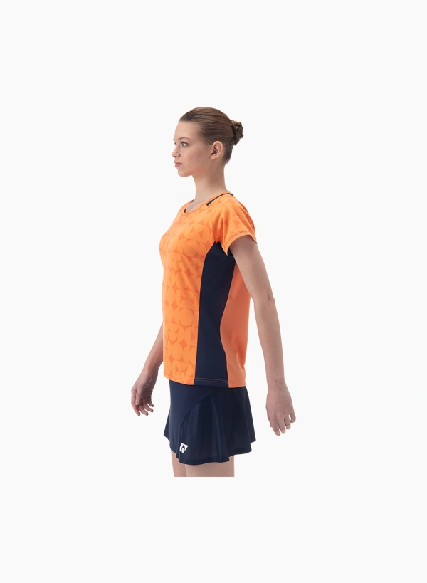 YONEX 20852YX Womens Crew Neck Shirt  High Orange color made in Japan delivery free