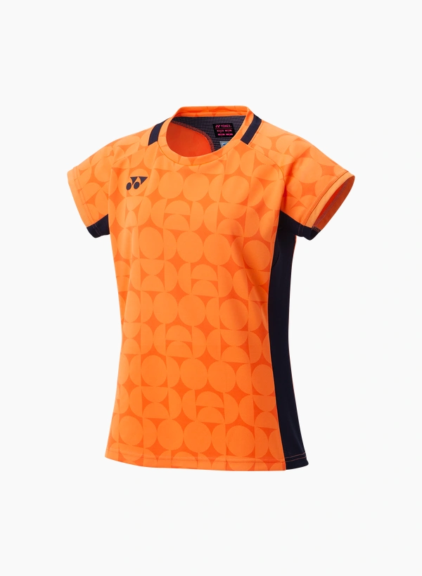 YONEX 20852YX Womens Crew Neck Shirt  High Orange color made in Japan delivery free