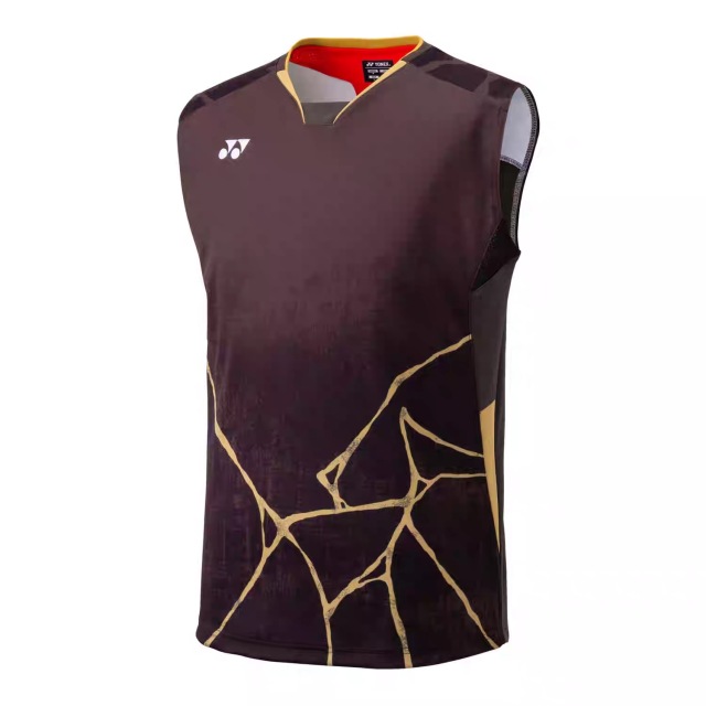 Yonex 10731YX Mens Sleeveless Top-Brown  color, made in Japan delivery free