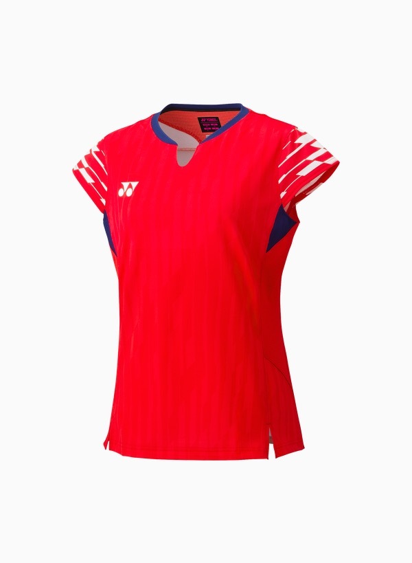 Yonex 20860YX Womens Crew Neck Shirt-Clear Red Color(Made In Japan) China national team, delivery free