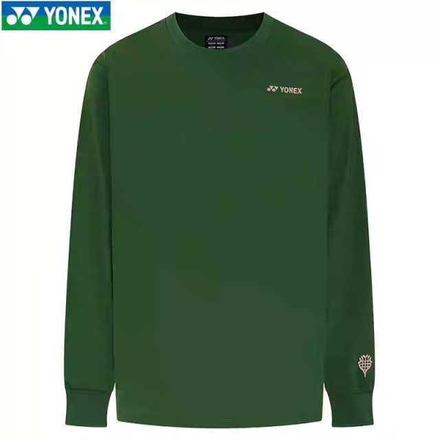 Yonex 16874EX Unisex Longsleeves T-Shirt  NATURE---Olive Green color