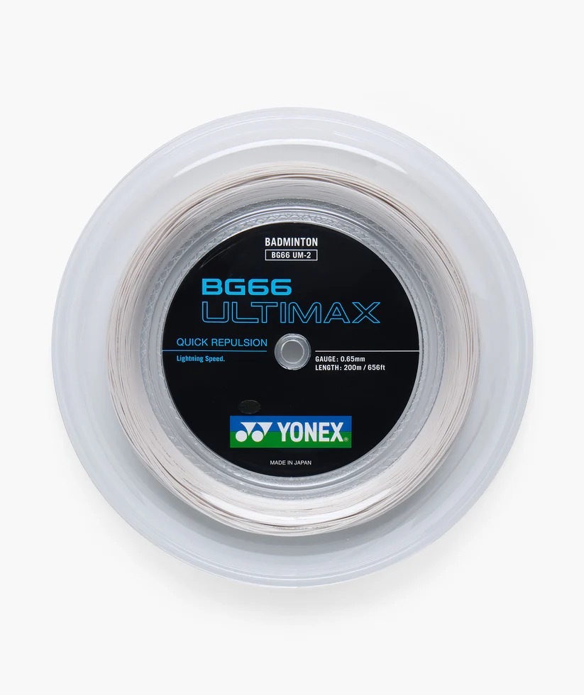 YONEX STRING BG66Ultimax White (200m Coil)