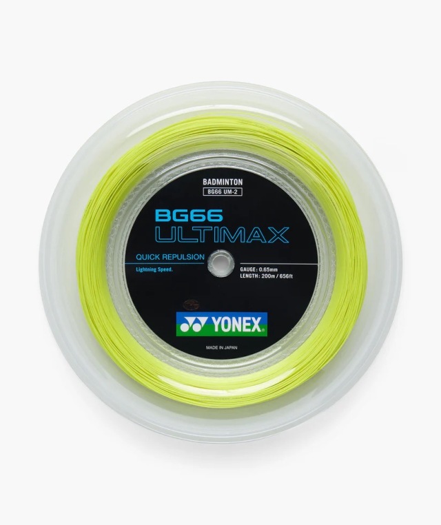 YONEX STRING BG66Ultimax Yellow (200m Coil)