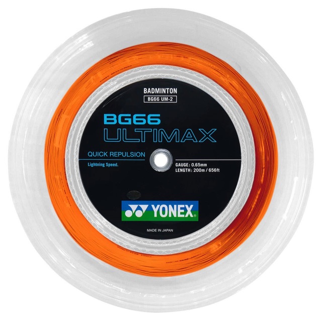 YONEX STRING BG66Ultimax Orange (200m Coil)