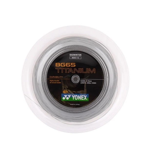 YONEX STRING BG65Ti White (200m Coil)(or 24 individual 10m packs)