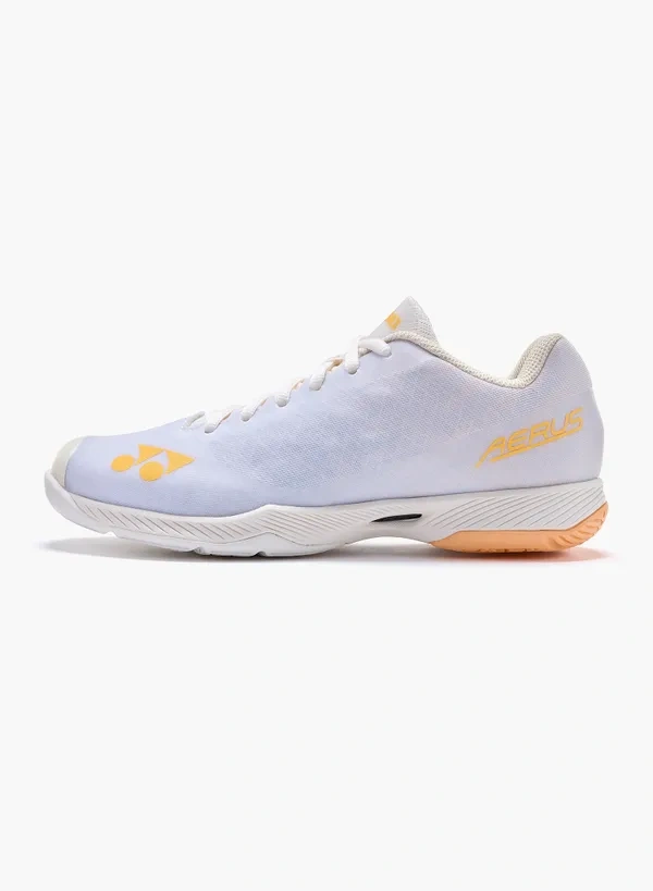 (2026 Color) Yonex Aerus Z Ladies White/Orange Badminton Shoes SHBAZ2L