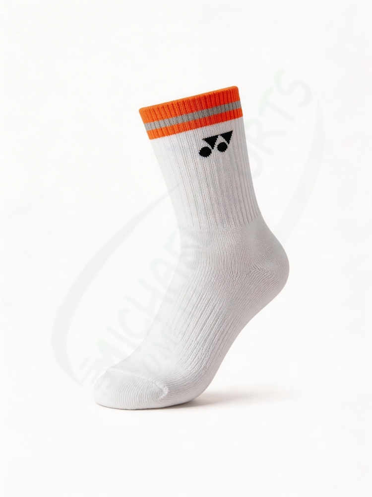 Yonex 19252YX Sport Crew Socks Cyber Orange Made in Japan