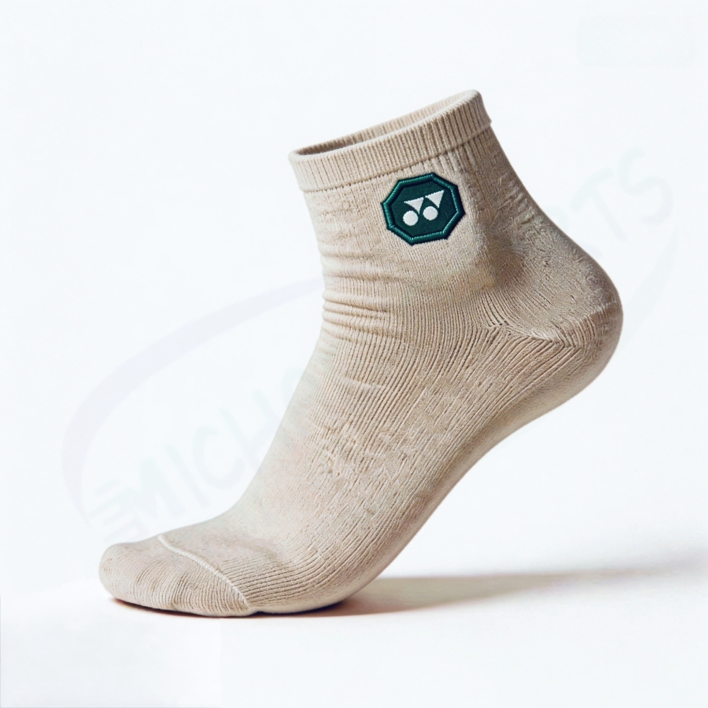 Yonex 19253EX UNISEX SPORT QUARTER  SOCKS Khaki Beige color