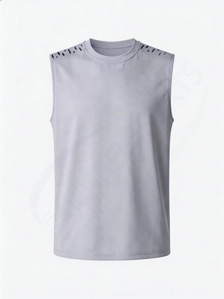 Yonex 10715EX Mens Sleeveless Top Silver Gray color