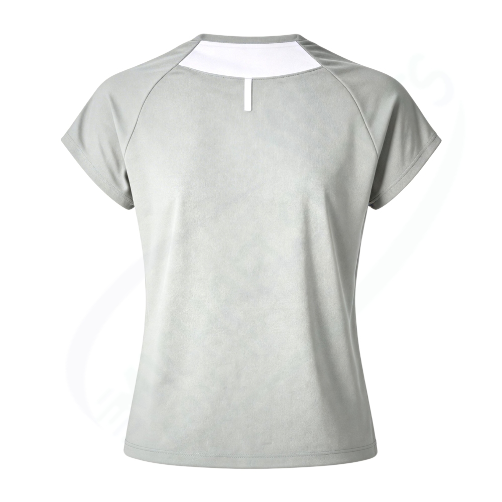 Yonex 20943EX Women Crew Neck Shirt Silver Gray color