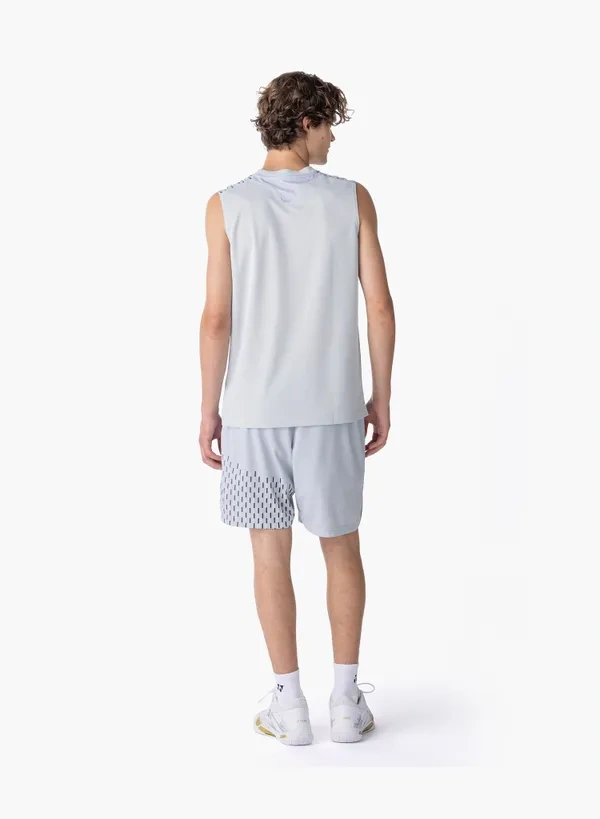 Yonex 10715EX Mens Sleeveless Top Silver Gray color