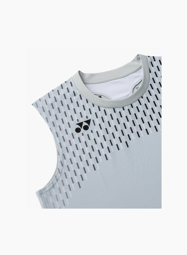 Yonex 10715EX Mens Sleeveless Top Silver Gray color