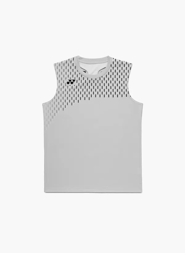 Yonex 10715EX Mens Sleeveless Top Silver Gray color