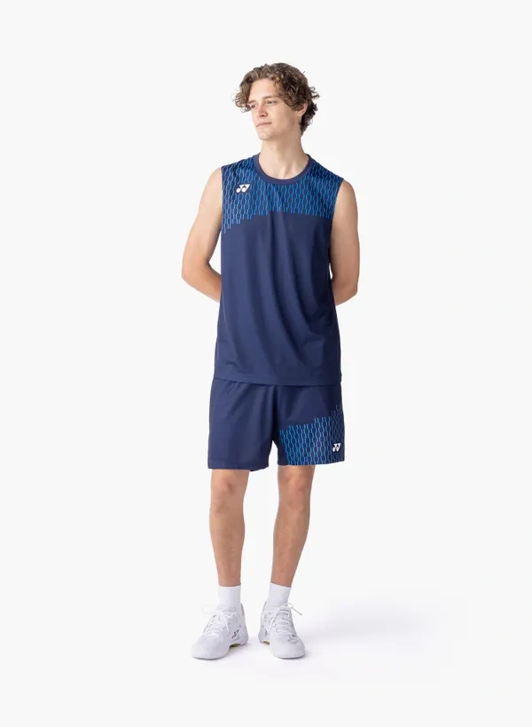 Yonex 10715EX Mens Sleeveless Top Dark Navy color