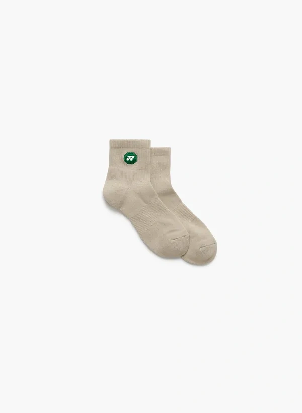 Yonex 19253EX UNISEX SPORT QUARTER  SOCKS Khaki Beige color