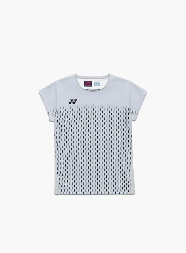 Yonex 20943EX Women Crew Neck Shirt Silver Gray color