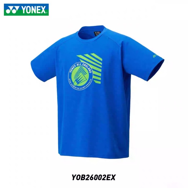 YONEX YOB26002EX Unisex T-SHIRT FOR ALL ENGLAND 2026 Electric Blue COLOR