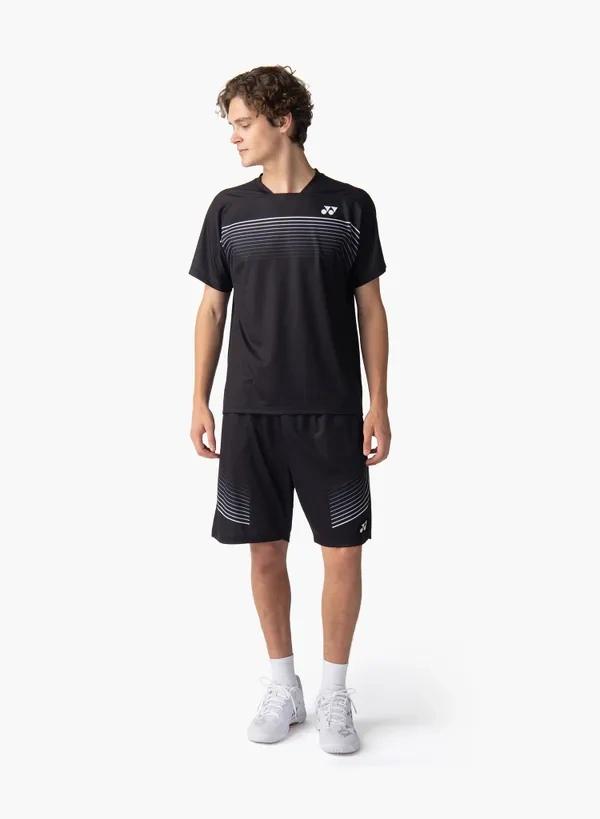 YONEX 10727EX Unisex Crew Neck Shirt Black color