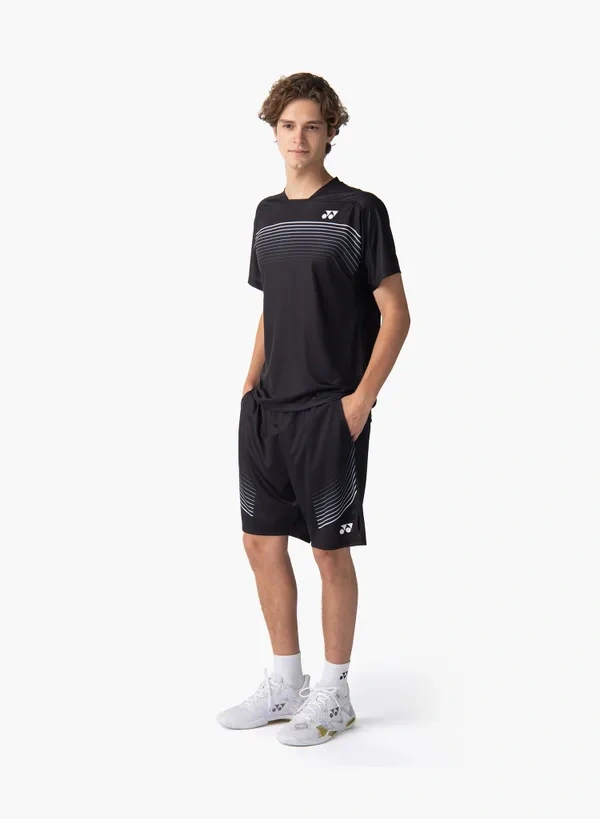 YONEX 10727EX Unisex Crew Neck Shirt Black color