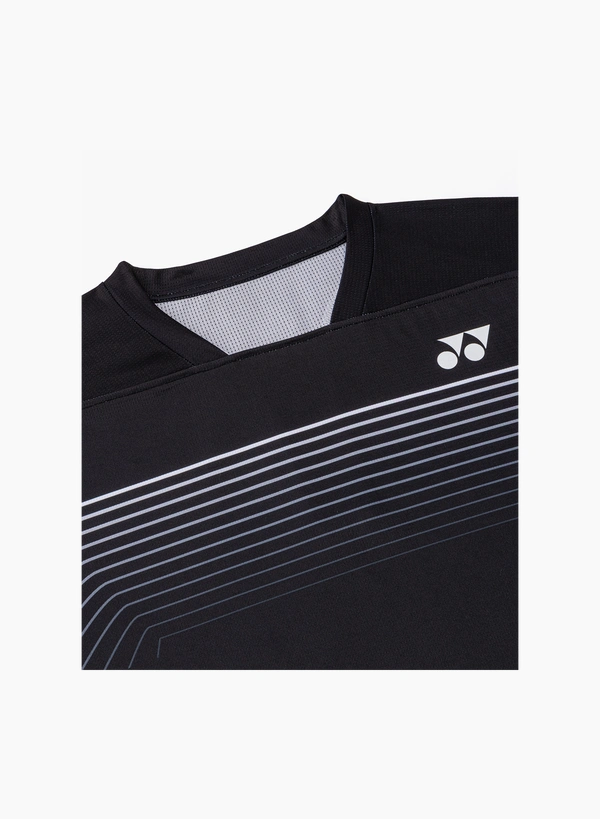 YONEX 10727EX Unisex Crew Neck Shirt Black color