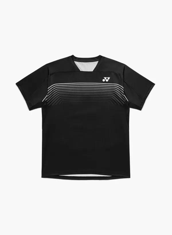 YONEX 10727EX Unisex Crew Neck Shirt Black color