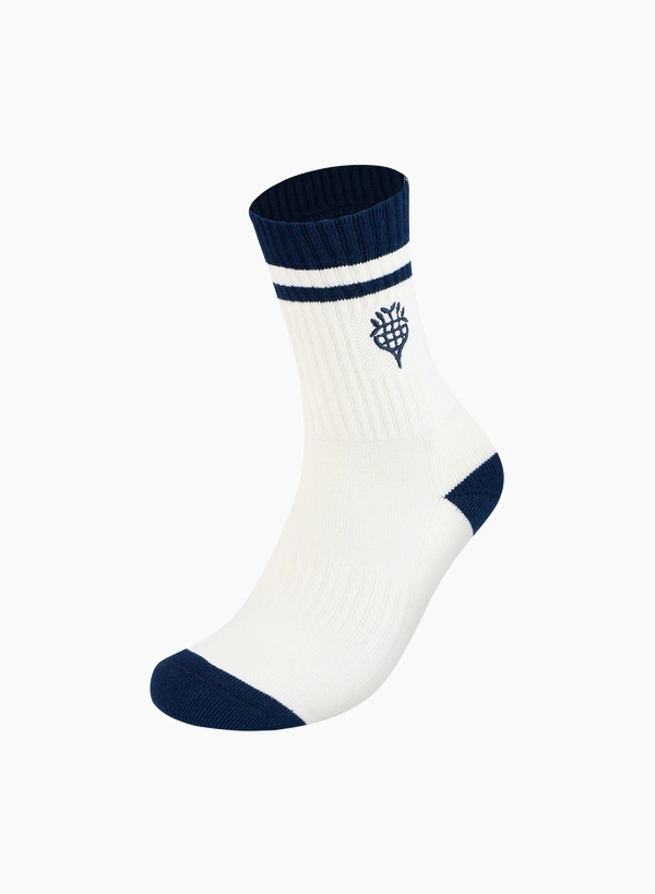 YONEX 19273EX Unisex SPORT CREW SOCKS White/Navy color