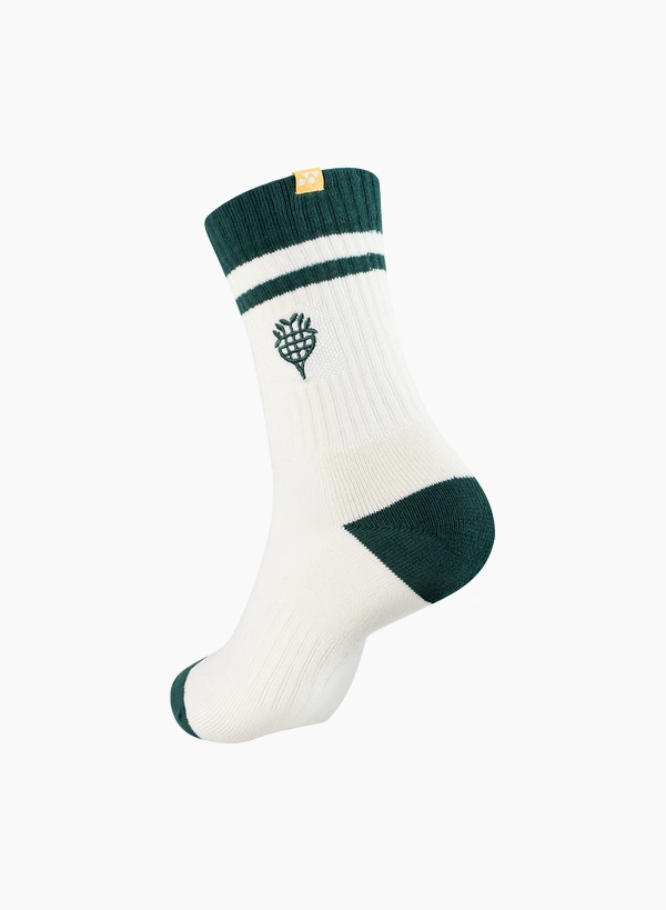YONEX 19273EX Unisex SPORT CREW SOCKS White/Greencolor