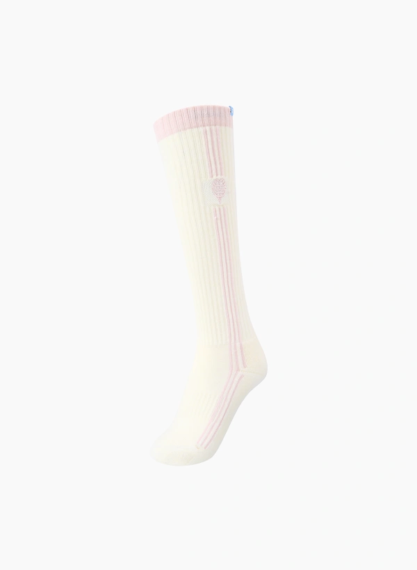 Yonex 29274EX WOMENS SPORT CREW  SOCKS-Pearl Beige