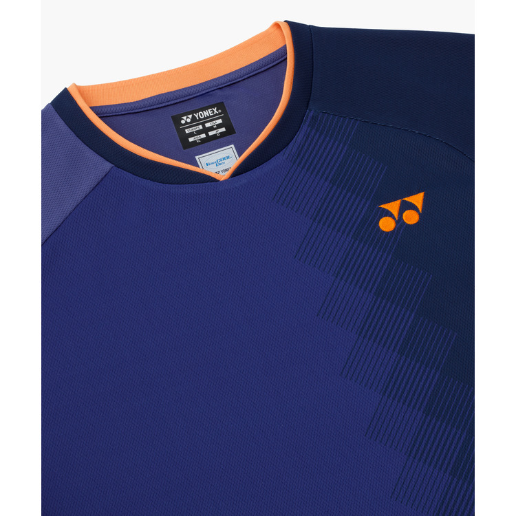 Yonex 10738 Mens Crew Neck Shirt Blue berry color made in Japan