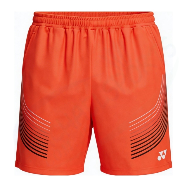 YONEX 15247EX Unisex Knit Shorts Cyber Orange color